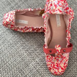 DIESEL NWOB Orange Lavendar Matte Satin Ballet Flats Women's 4/Big Girls 2